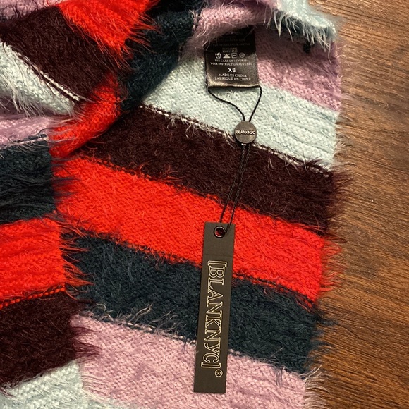 BLANKNYC Striped Mock Neck Sweater Mad Hatter Women’s Sz XS-NWT! - Picture 11 of 12